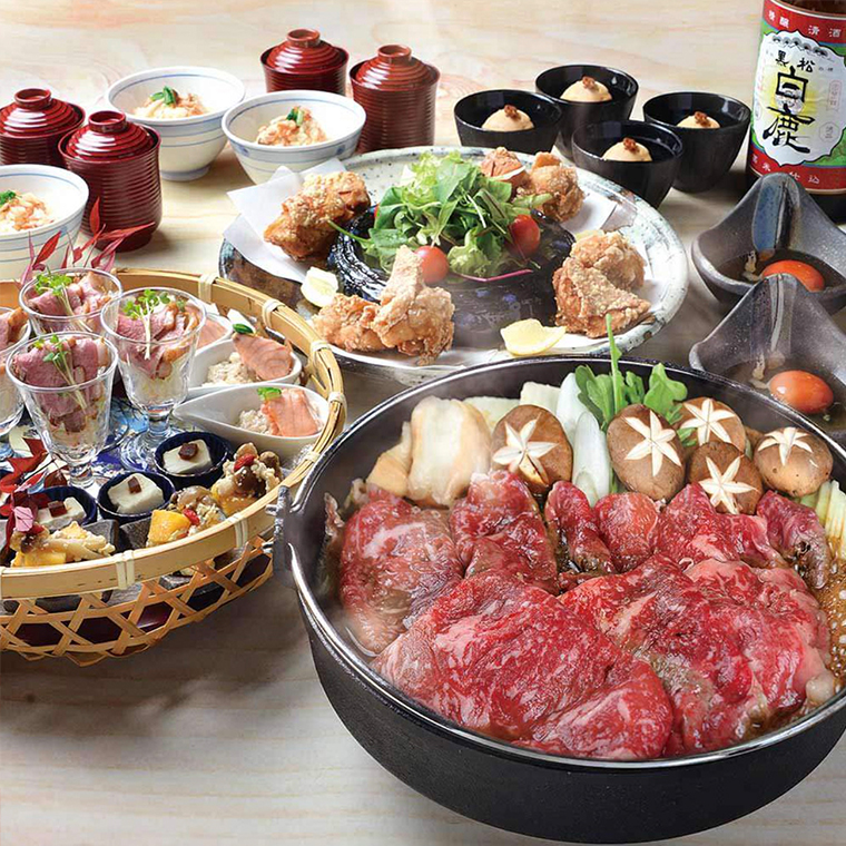 国産牛のすき焼き・飲み放題付プラン